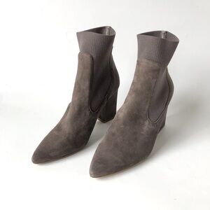 Steve Madden Richter Sock Booties / Taupe Gray